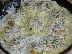 Просто скромный ужин Рисовые ежики с овощами