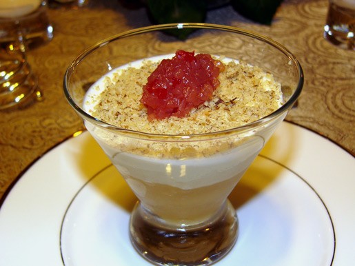 Rоquefort Trifle with French Butter Pear Relish Мусс c Рокфором и грушевым пюре примерно на 4 порци... - 2