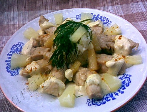КУРИНЫЕ БЁДРЫШКИ С СОУСОМ КАРРИ И ФИСТАШКАМИ КУРИНАЯ ГРУДКА С АНАНАСАМИ - 2