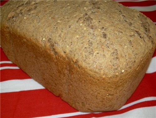 Хлебушек ржаной на закваске с семя (Whit Quinoa, Blanc Quinoa-biologique organic) Готовила в хлебоп...