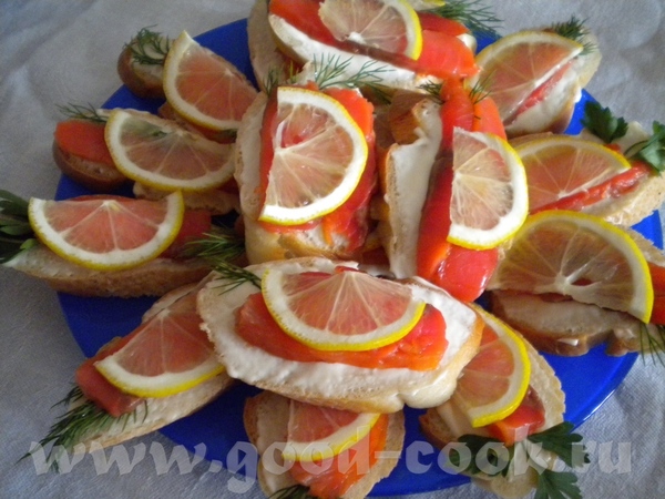 бутеры с рыбкой икорка Пироги