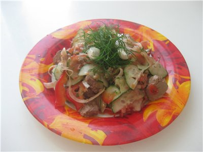 с этим не поспоришь Мясо мне , но на завтра сегодня у нас Салат с куриной печенью