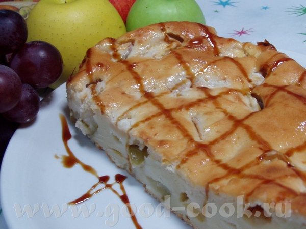 Творожный пирог с яблоками 100 г сл