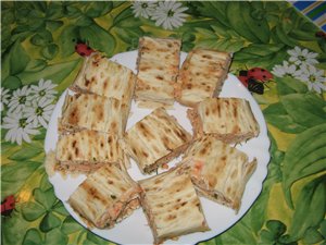 Лавашные рулетики Разные сорта колбасы с овощами от Нелли Рыба Ето индейка, запеченная в томатном с...
