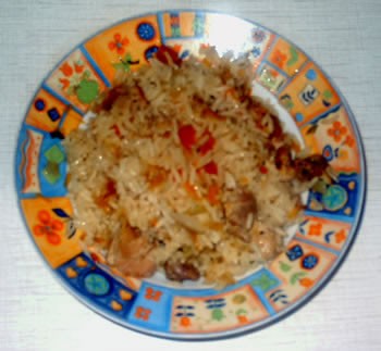 Сегодня у меня был картофельный супчик и курочка с рисом и овощами - 2