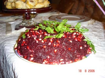 салат мимоза и салат Гранатовый браслет - 2