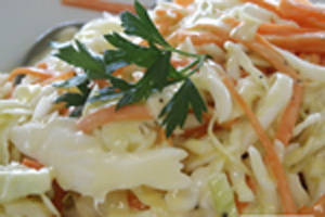 капустный салат с домашним майонезом