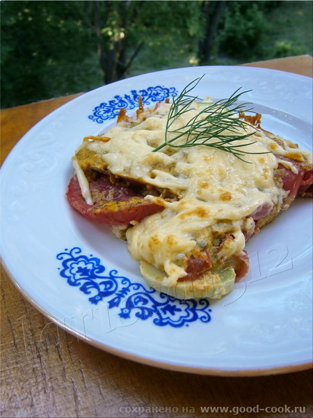 ЗАПЕКАНКА С КАРТОФЕЛЕМ, КАБАЧКАМИ И ПОМИДОРАМИ ПОД СЫРОМ