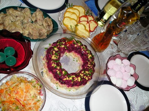 Очередная селёдка под шубой, приготовленная на ДР сына