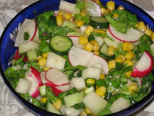 Хаару-но-сарада - разноцветный овощной салат