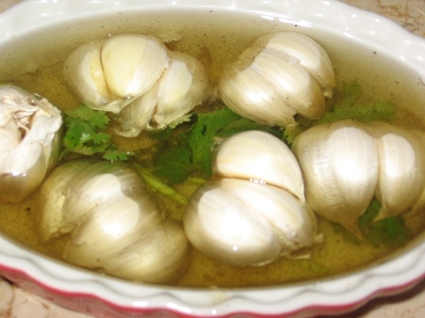 Запеченный чеснок Гарнир к жаренному мясу, курице или рыбе 40 зубчиков чеснока 1 стакан ОМ 1/2 стак... - 2