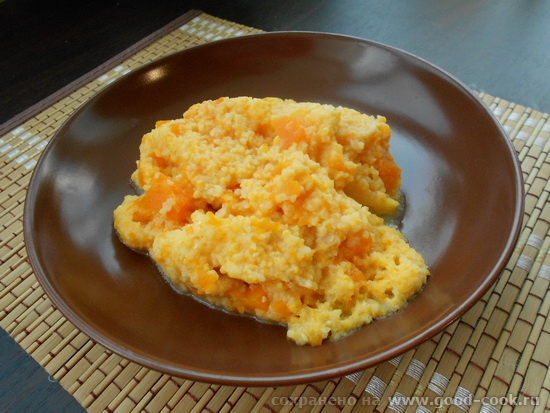 кукурузная каша с тыквой на молоке