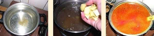 Всё остальное уже как песня: ставим на огонь кастрюлю, наполняем водой на 3/5 от объёма кастрюли
