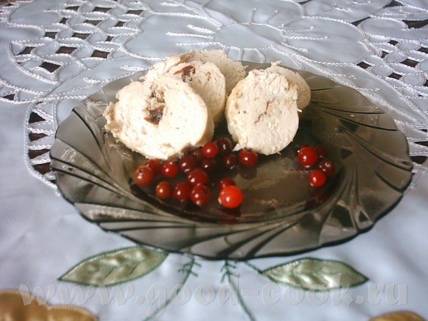 КУРИННЫЙ РУЛЕТИК с клюквой КЛЮКВЕННОЕ ПЮРЕ