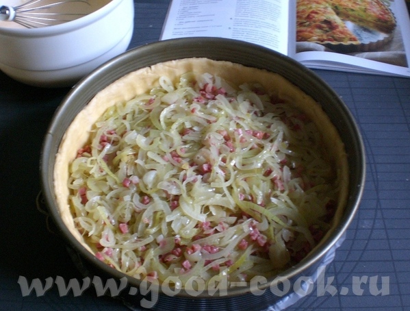Пирог с луком-пореем и беконом - 3