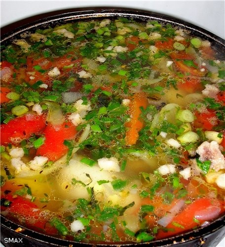 Состав: мясо, овощи, горох, зелень, специи - 2
