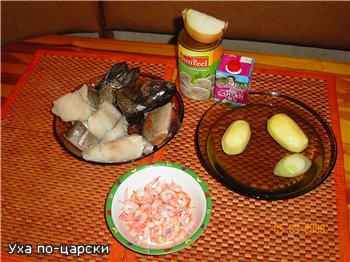 Уха по-царски Что надо: Рыба красная (форель, семга) Рыба белая (треска,пикша) Креветки чищенные Ша... - 2