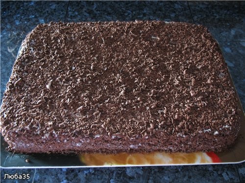 Торт шоколадный с вишней Понадобится два бисквита, каждий бисквит пеку отдельно