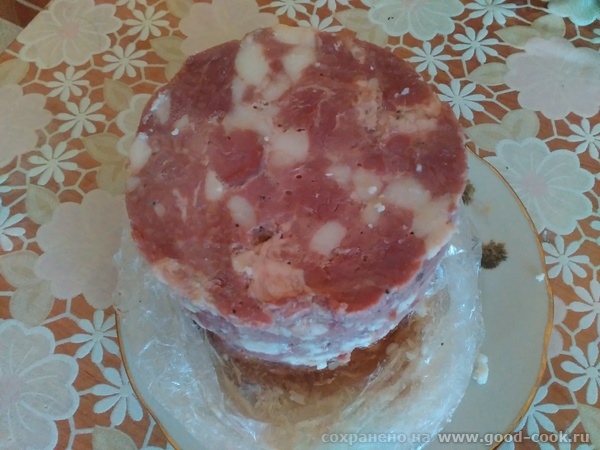 Вечина говяжья со свиным салом