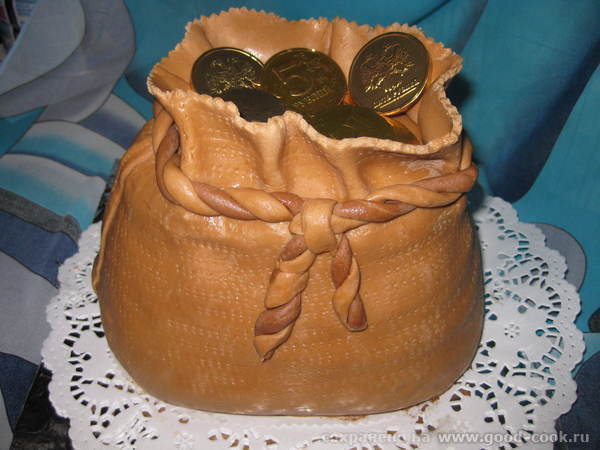 торт мешок с деньгами