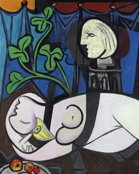 Bо вторник(вчера) вечером NEW YORK (НЬЮ-ЙОРК) - картина Pablo Picasso(Пабло Пикассо) "Nude, Green L...