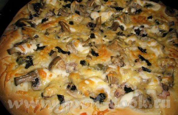 ПИЦА с морепродуктами и грибами Тесто дрожжевое