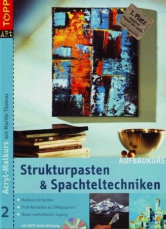 Три книжки по акрилу на немецком языке: абстракция, мастихин, моделирующие пасты, пошаговые уроки,... - 2