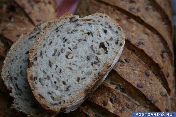 Зерновой хлеб на закваске Закваска (влажность 125% ): 40 г - 2