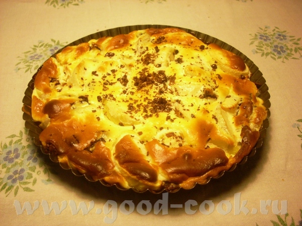 Запечённые яблоки с шоколадом и творожным суфле