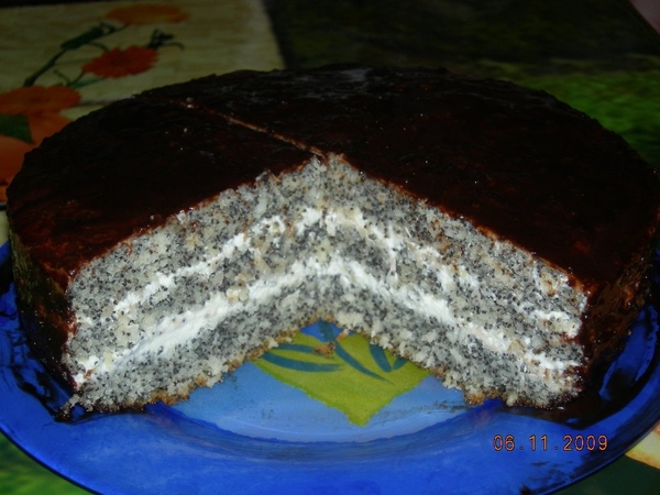 Маково-кокосовый тортик - 150 г слив
