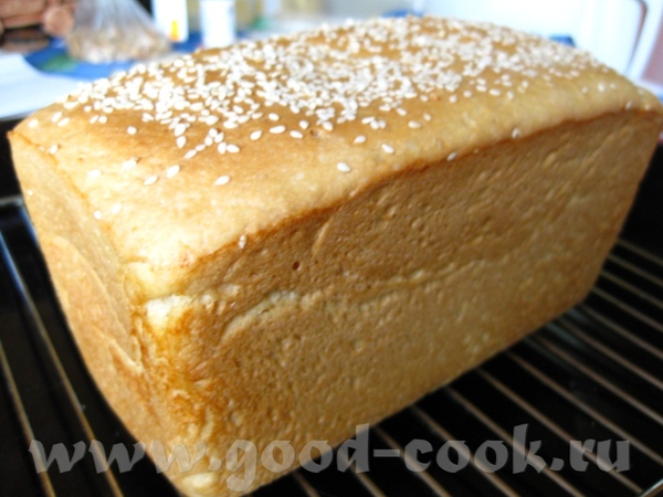 Хлеб на сметане по рецепту Очень вкусный и ароматный хлебушек, только я вместо мака посыпала кунжут...