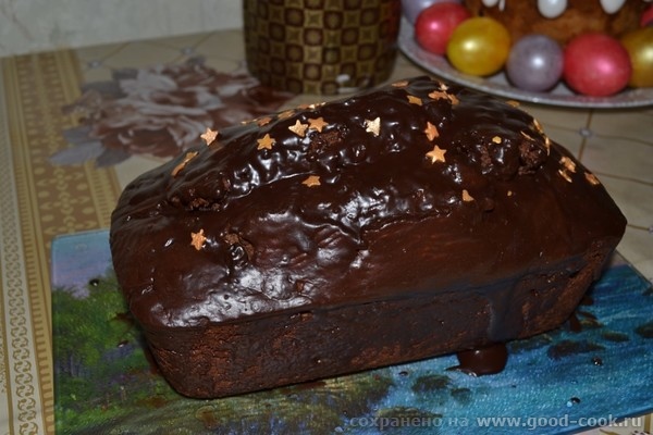 ШОКОЛАДНЫЙ КЕКС С ВЯЛЕНОЙ ВИШНЕЙ И КУСОЧКАМИ ШОКОЛАДА