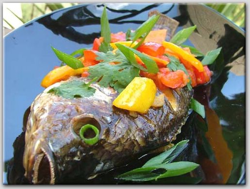 рыба с кисло-сладкими овощами ( тайская кухня )