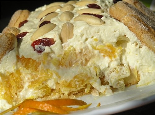 Очень вкусный десерт Тосканский творожный десерт с апельсинами