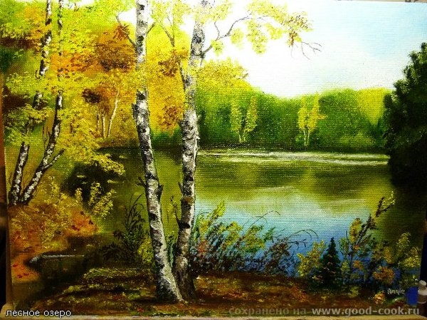 Мои первые картины, холст, картон, масло - 5