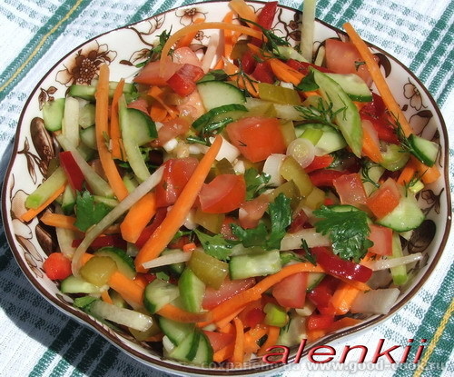 ШАШЛЫК ИЗ МЯСА И КУРДЮЧНОГО САЛА ЗАПЕЧЕННЫЕ ОВОЩИ САЛАТ "АЧУЧУК" САЛАТ ИЗ ЗЕЛЕНОЙ РЕДЬКИ С ОВОЩАМИ... - 4