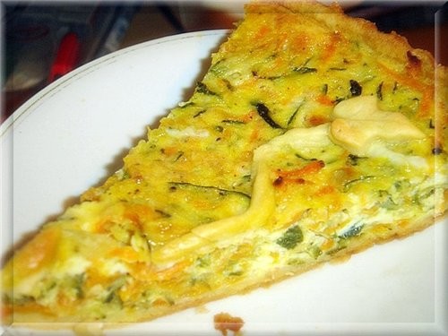 Открытый пирог с цукини