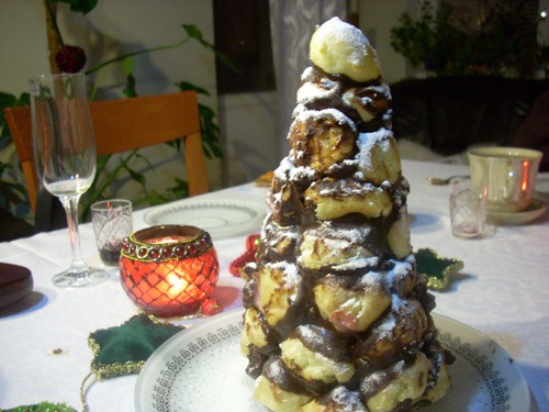 Крендель с начинкой Paris- Brest Итальянский орехово-шоколадный торт Ёлочка из профитролей с малино... - 3