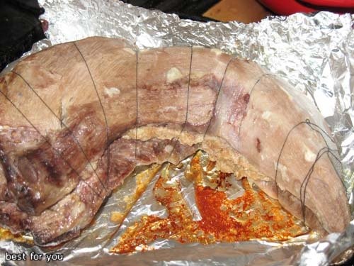 И ещё была горячая закуска ЯЗЫК, ФАРШИРОВАННЫЙ ЯЗЫКОВЫМ МУССОМ Рецепт взяла у Люси - light225 в тем... - 3