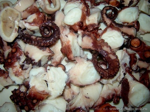 Pulpo еn salsa Осьминог под соусом На 4 порции: 1 кг осьминога, 1 маленькая луковица , 3 средние картофелины, 1-2 лавр... - 10