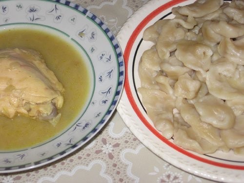 Чеченские голушки с курицей и соусом от Сделала давно, еще месяц назад , отчитываюсь только сейчас