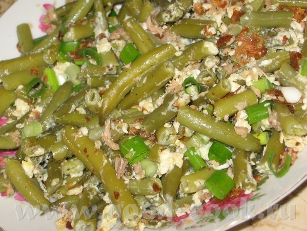 Теплый салат из зеленой фасоли и тунца Луковый салат Pyaz ka laccha - 2