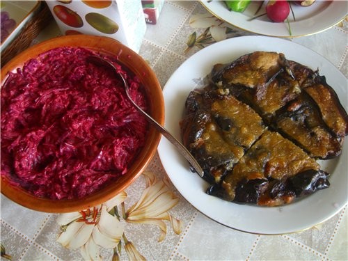 Бураковый салат и Баклажаны в кляре