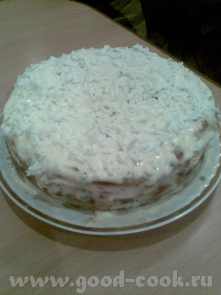 Закусочный кабачковый торт от ИРИНЫ КУТОВОЙ (ссылку не ставлю, потому как не помню, где она) 600 г...