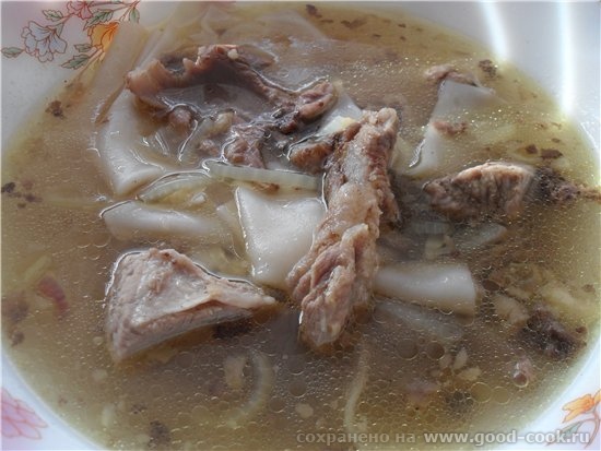 Мясо с картофелем тушеные в лаваше Суп - бешпармак - 2
