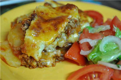 Картофельная лазанья с рубленым мясом Ингредиенты: 2 ст - 2