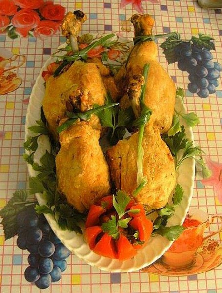 Куриная ножка в "мешочку"
