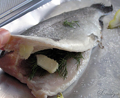Форель Запечённая с Укропом и Белым Вином на 4 порции: 4 форели (Trout) - целиком 1 лимон сливочное... - 2