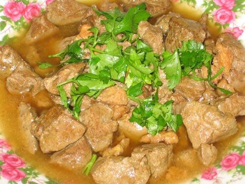 Думба джигар (Печенка с курдючным салом)