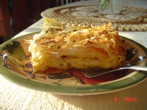 Сырный пирог с тесто фило - 2